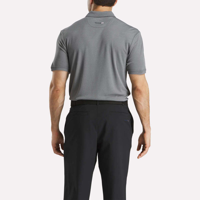 Men's Short Sleeve Oxford Knit Pique Polo Shirt