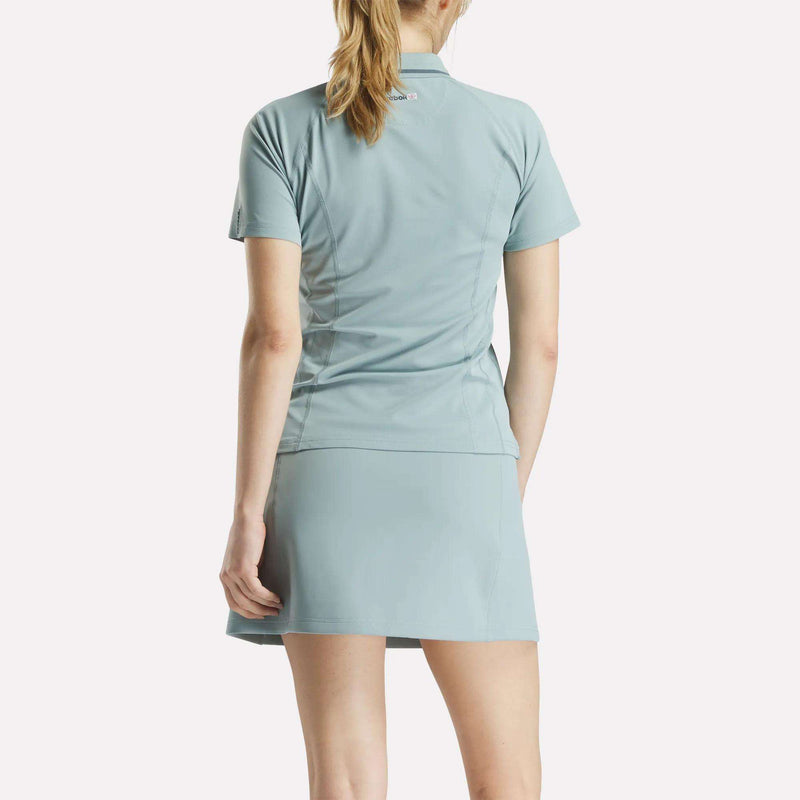 Women's Short Sleeve Zip Bodycon Golf Polo Shirt