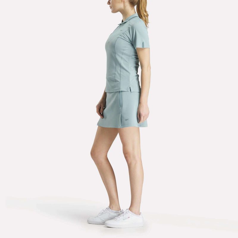 Women's Short Sleeve Zip Bodycon Golf Polo Shirt