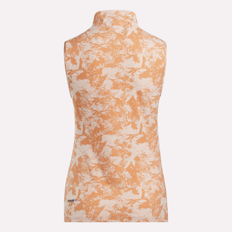 Women's Sleeveless Mock Neck Golf Top - Vector Abstract Print