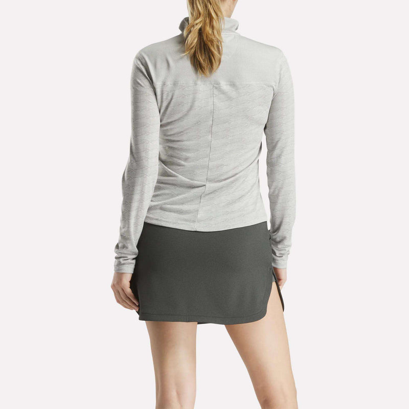 Women's Long Sleeve Engineered Vector Jacquard 1/4 Zip Golf Pullover Top