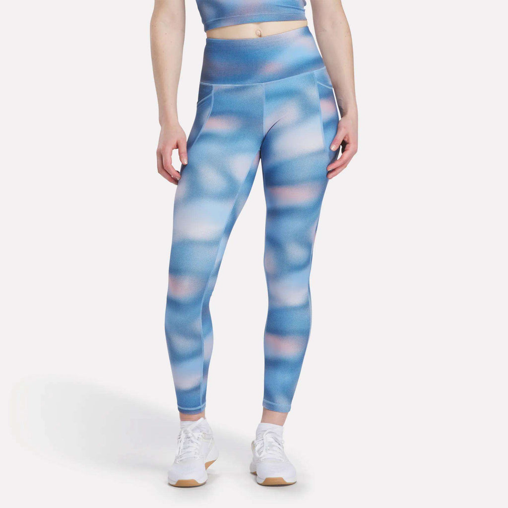 Fluid Print High-Rise Leggings - Reebok