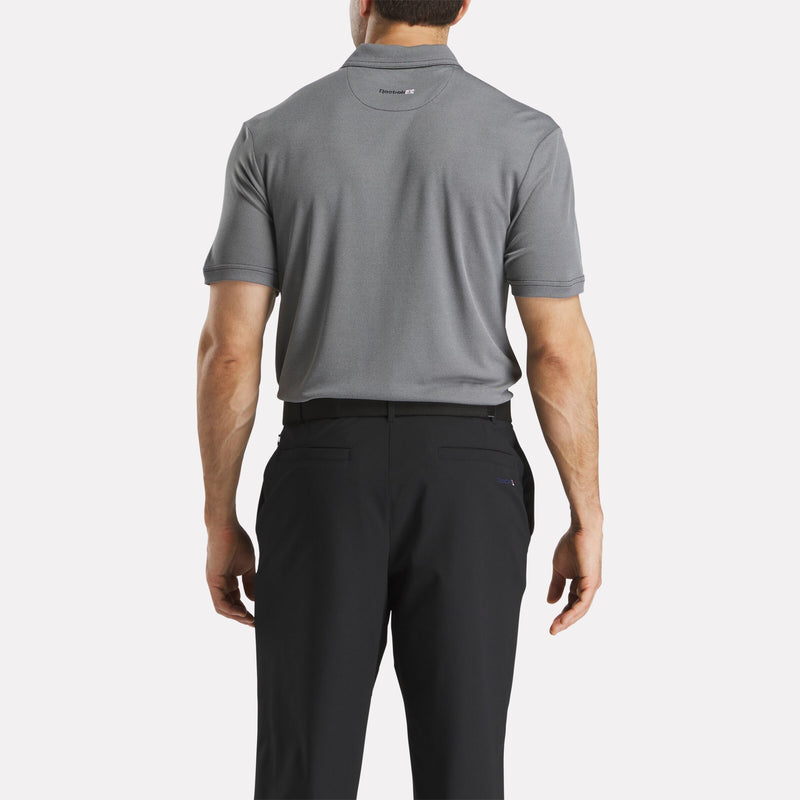 Men's Short Sleeve Oxford Knit Pique Polo Shirt