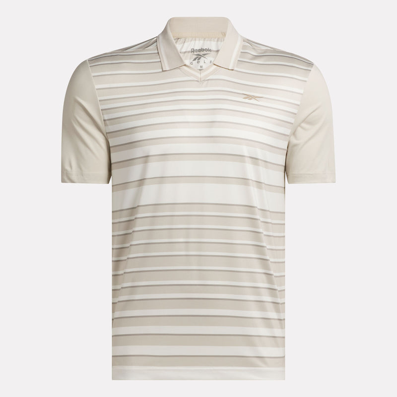 Men's Short Sleeve Nano Stripe Pullover Polo Shirt with Tipped Rib Collar