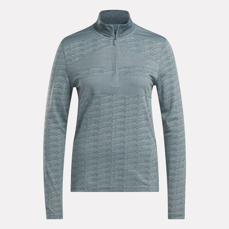 Women's Long Sleeve Engineered Vector Jacquard 1/4 Zip Golf Pullover Top