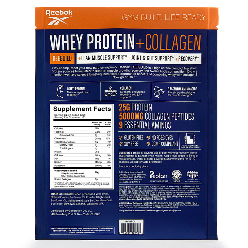 Reebok ReeBuild Whey Protein + Collagen