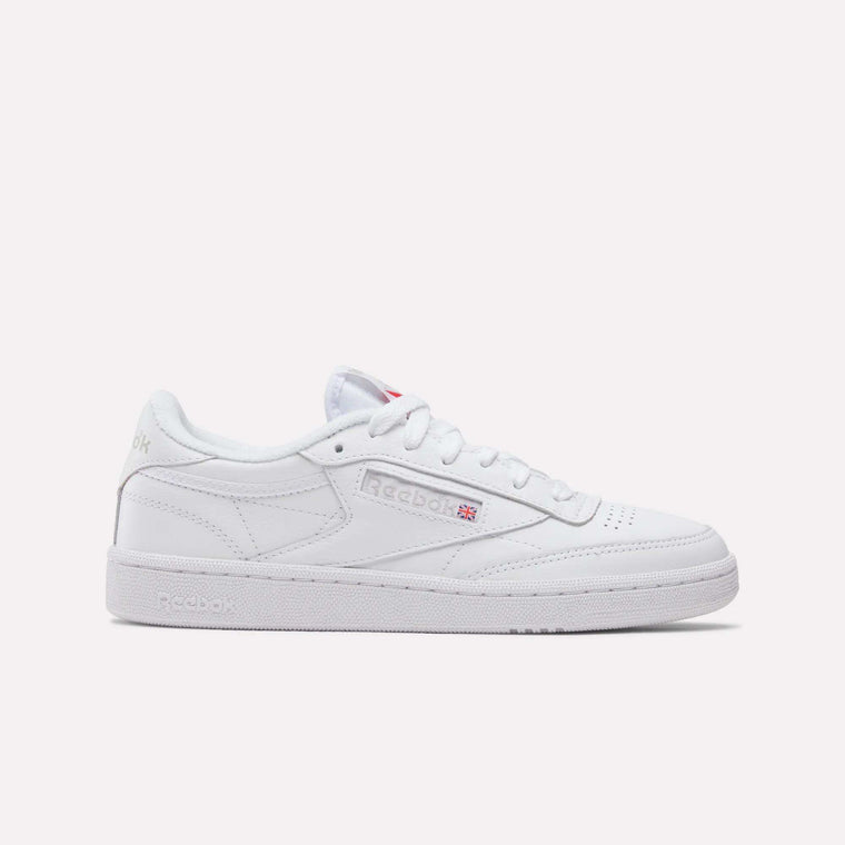 The Reebok Women's Club C 85 Shoes feature a timeless low-top design, lace-up closure, and subtle Reebok branding—an ideal classic addition to any women's sneaker collection.