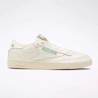 White Reebok sneaker on a light gray background