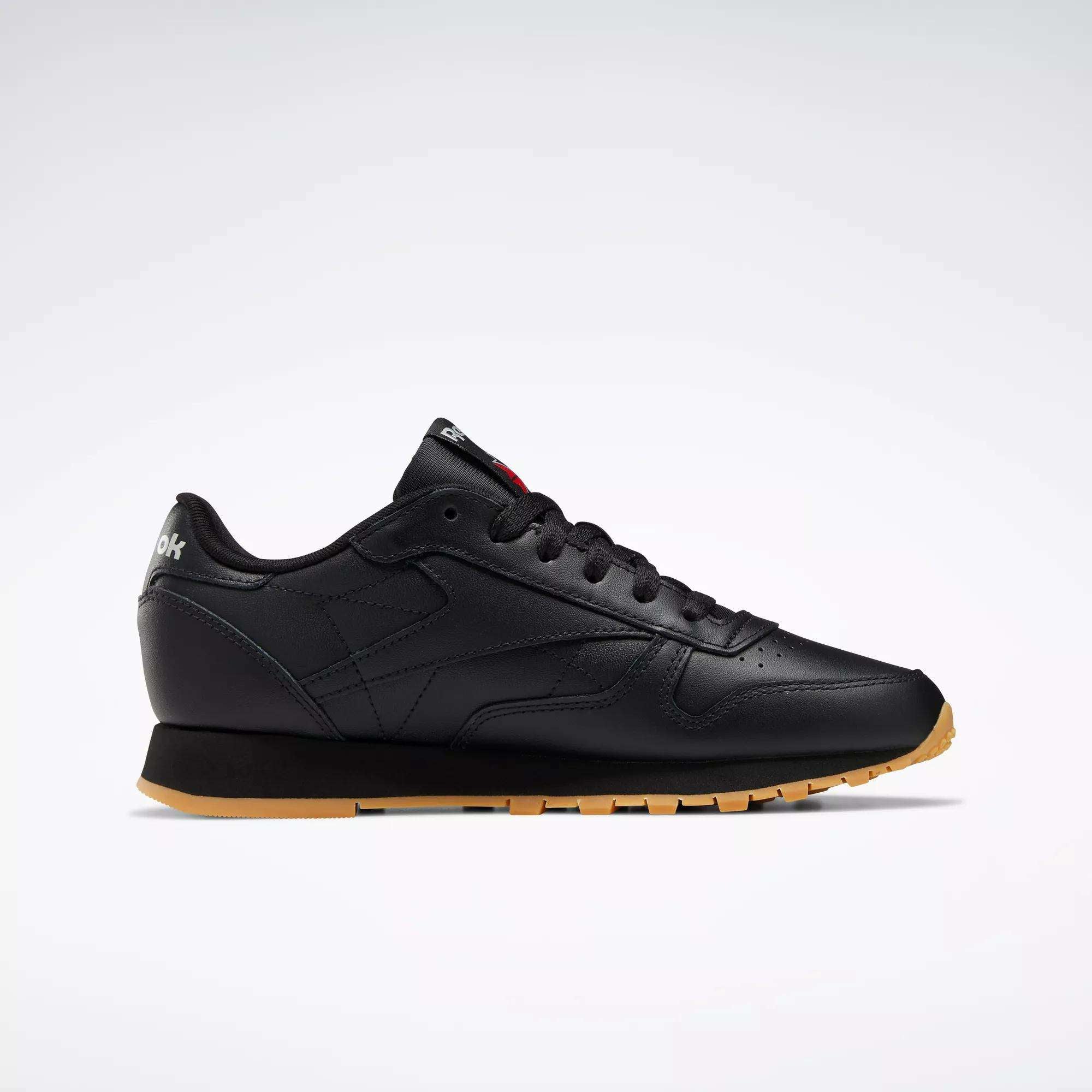 Reebok スニーカー ブラック レディース Classic Leather Shoes - Reebok