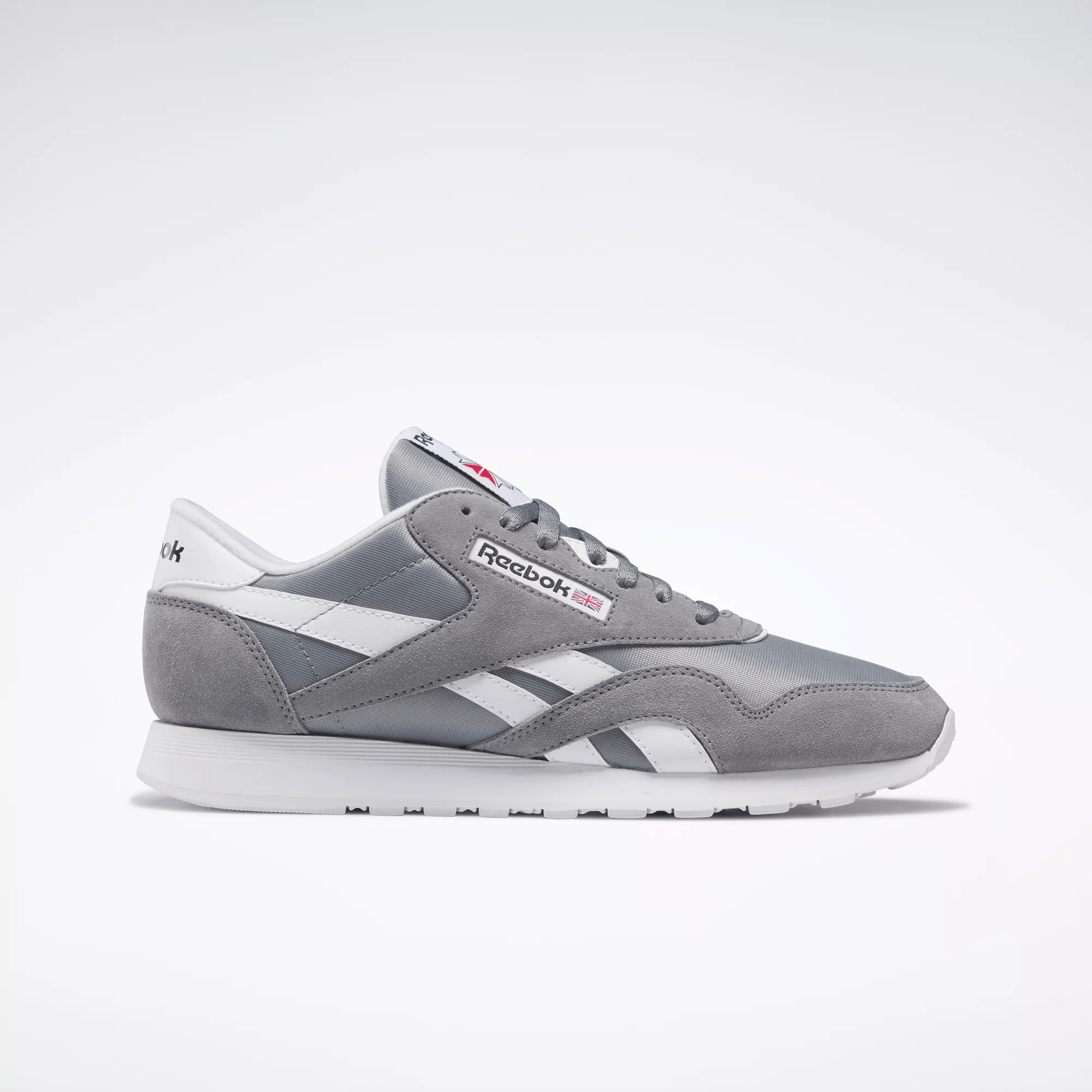 Grey Reebok Classic Nylon Running Shoes Men Reebok Classic Nylon
