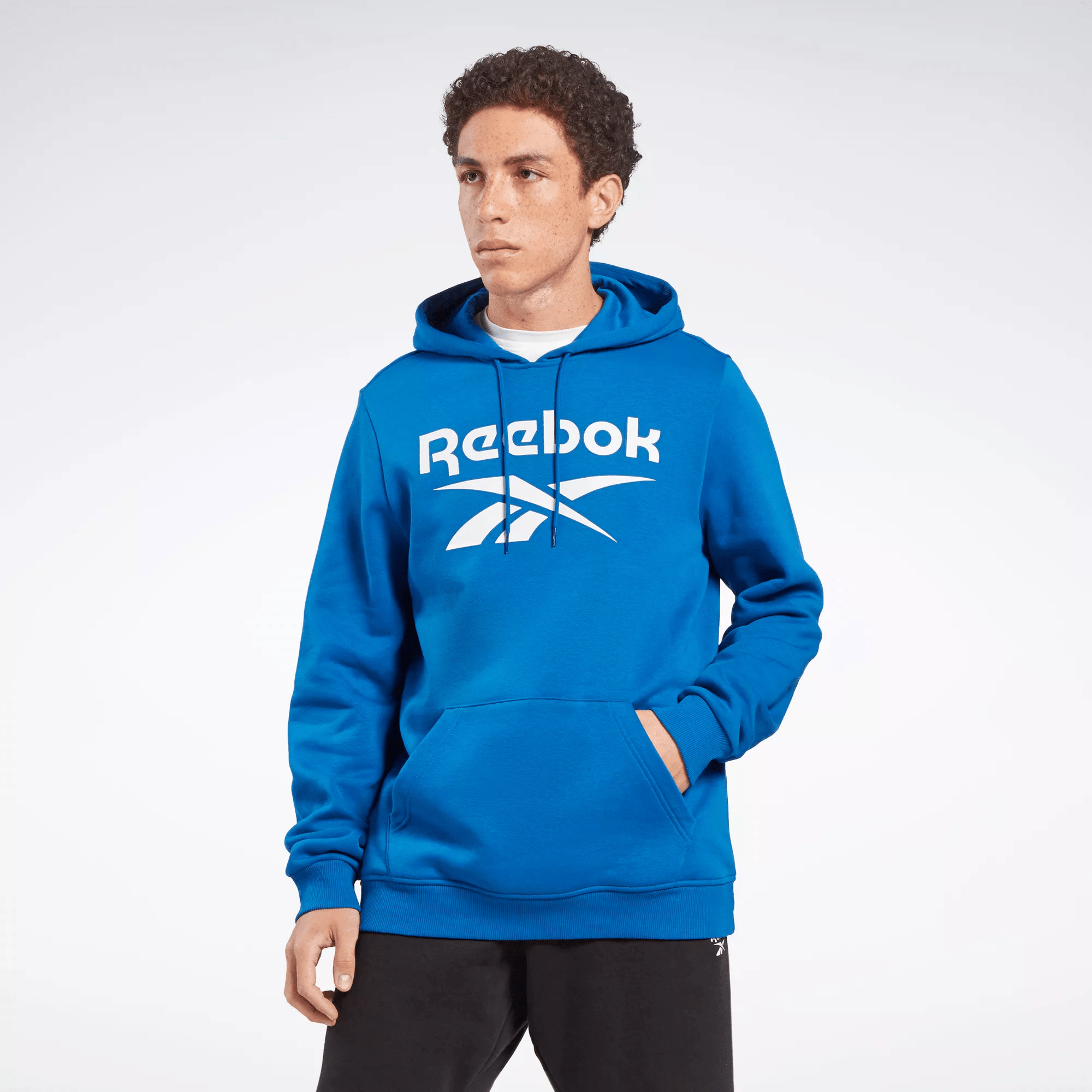 Reebok Identity Fleece Stacked Logo Pullover Hoodie Reebok