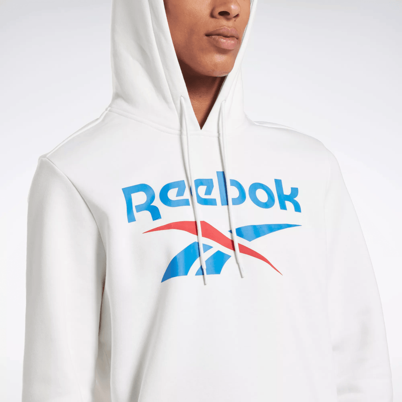 Reebok Identity Fleece Stacked Logo Pullover Hoodie