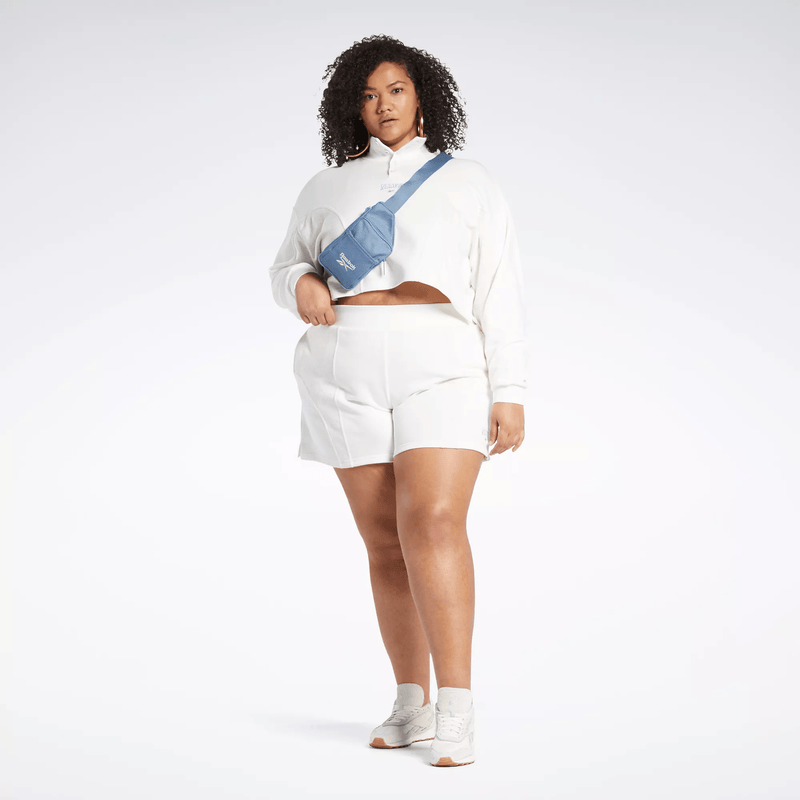 Reebok Classics Varsity High-Rise Rib Shorts (Plus Size)