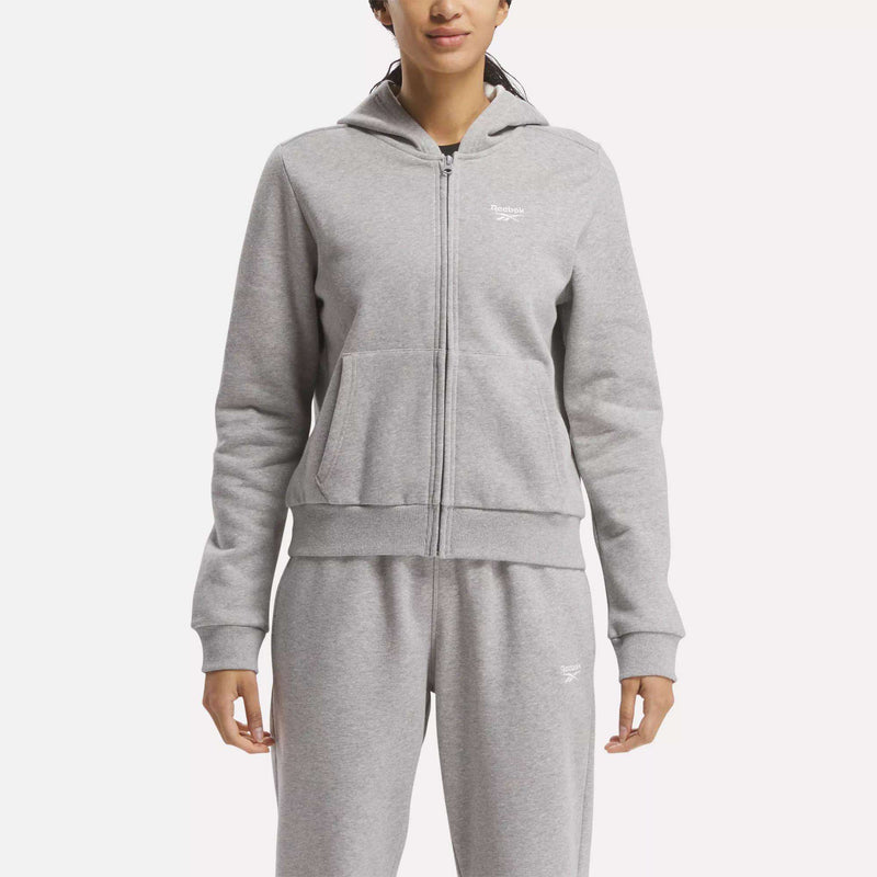 Women's Reebok Identity Small Logo Fleece Full-Zip Hoodie