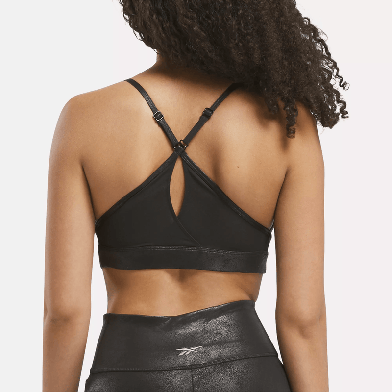 Lux Faux Leather Strappy Bra
