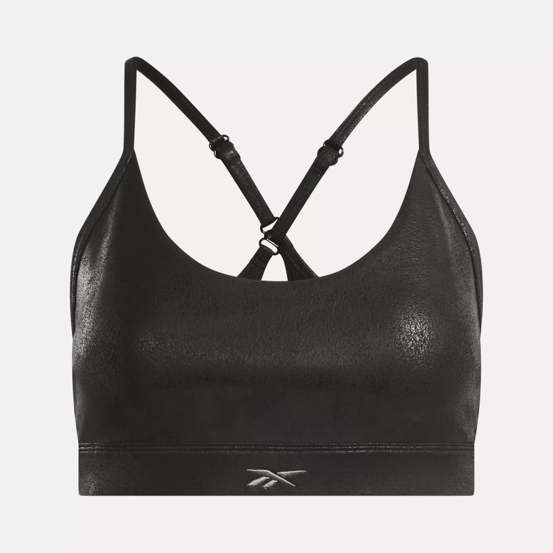 Lux Faux Leather Strappy Bra