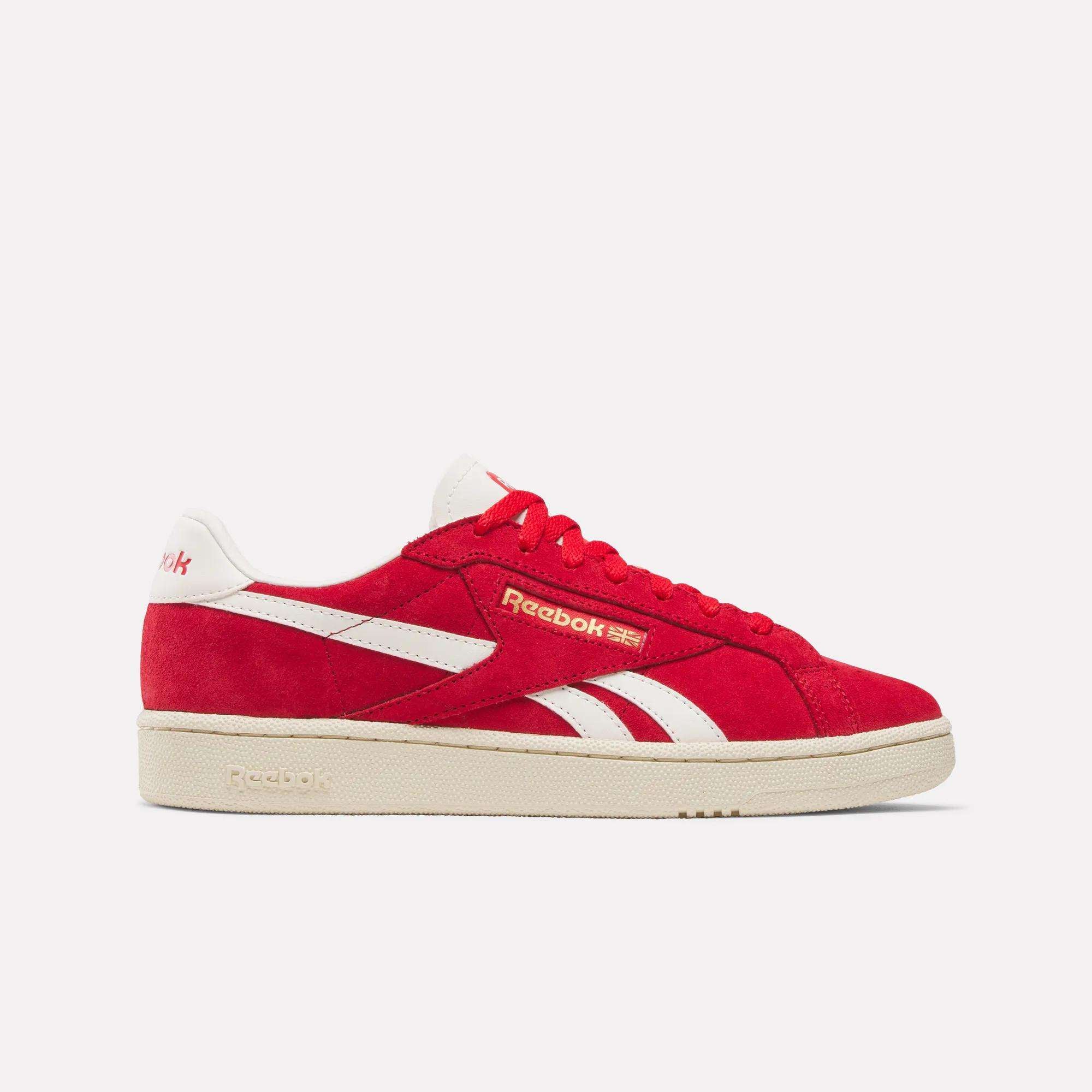 Reebok Club C Unisex Classics Ground UK Shoes (Vector Red/Paper White/Chalk)