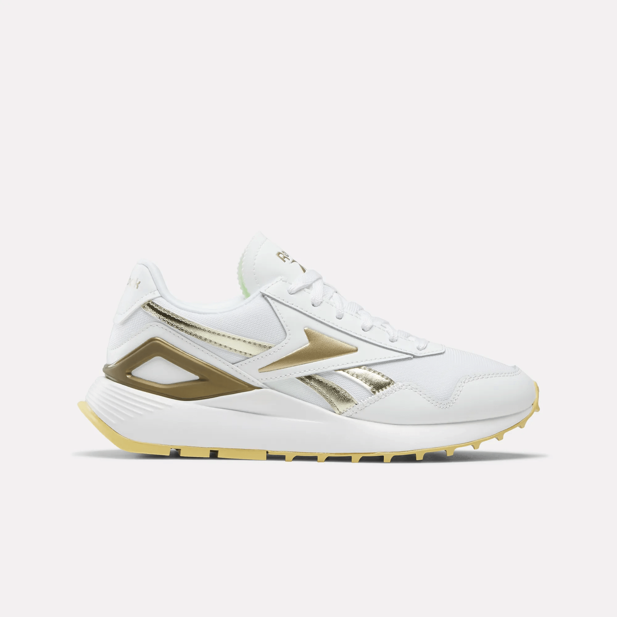 gold and white reebok