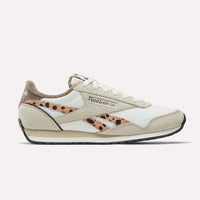 Reebok sneaker with leopard print design on a white background