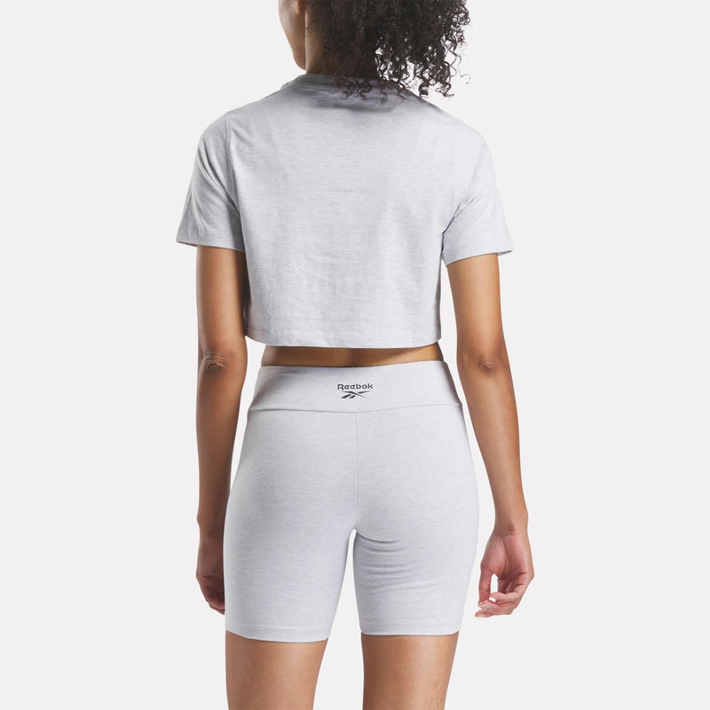 Women's Two-Color Logo Crew Cropped Short Sleeve Tee