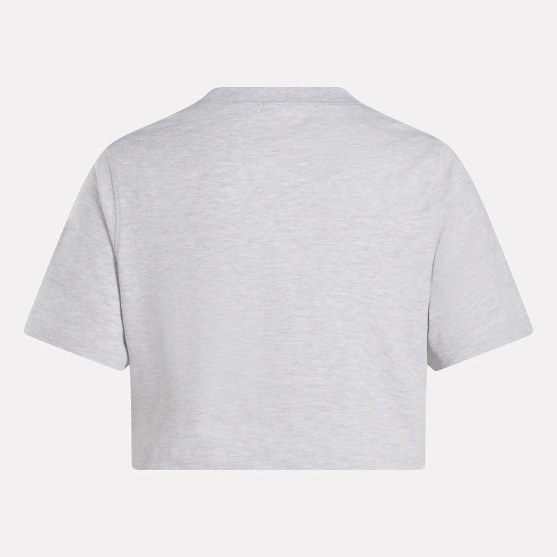 Women's Two-Color Logo Crew Cropped Short Sleeve Tee