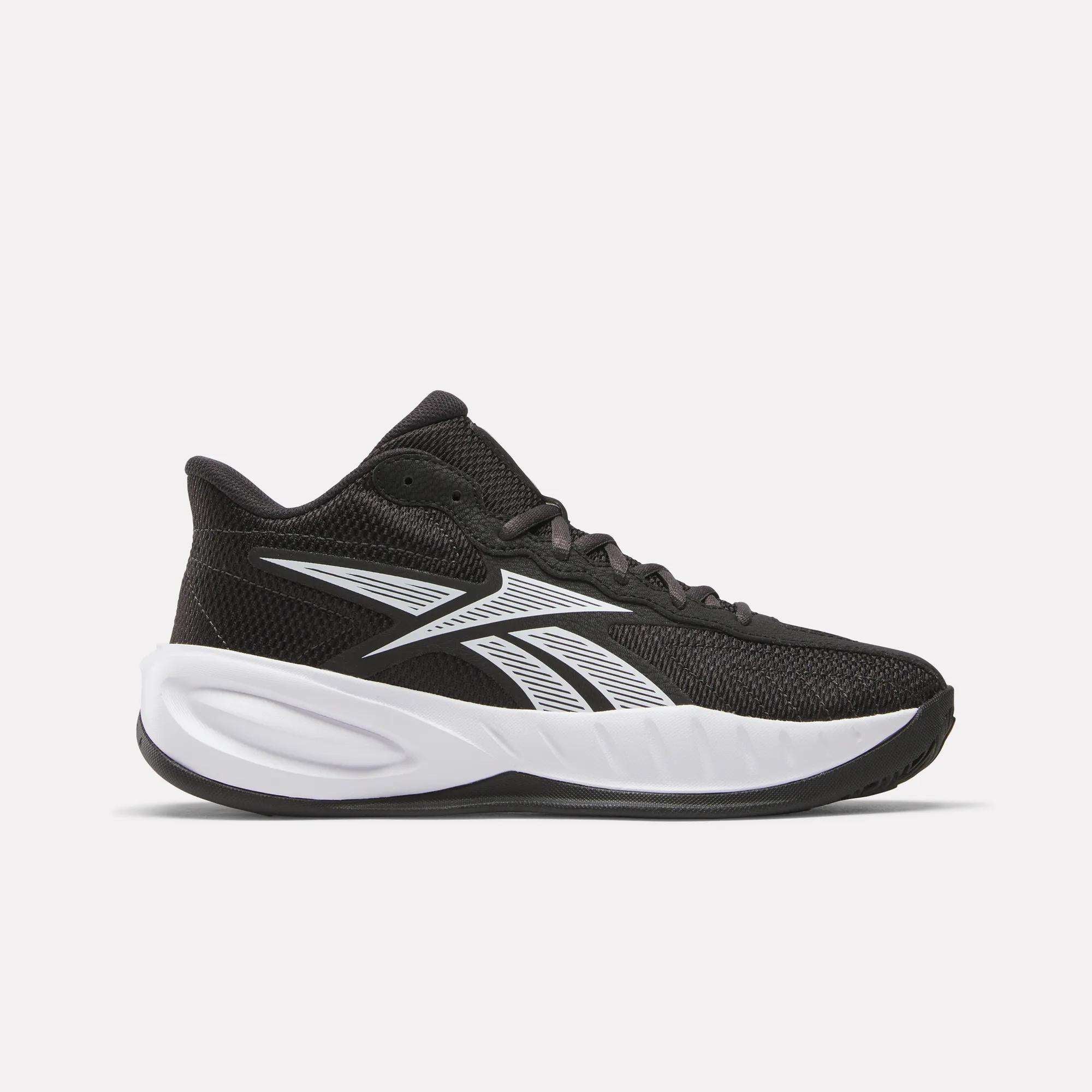black and white youth basketball shoes