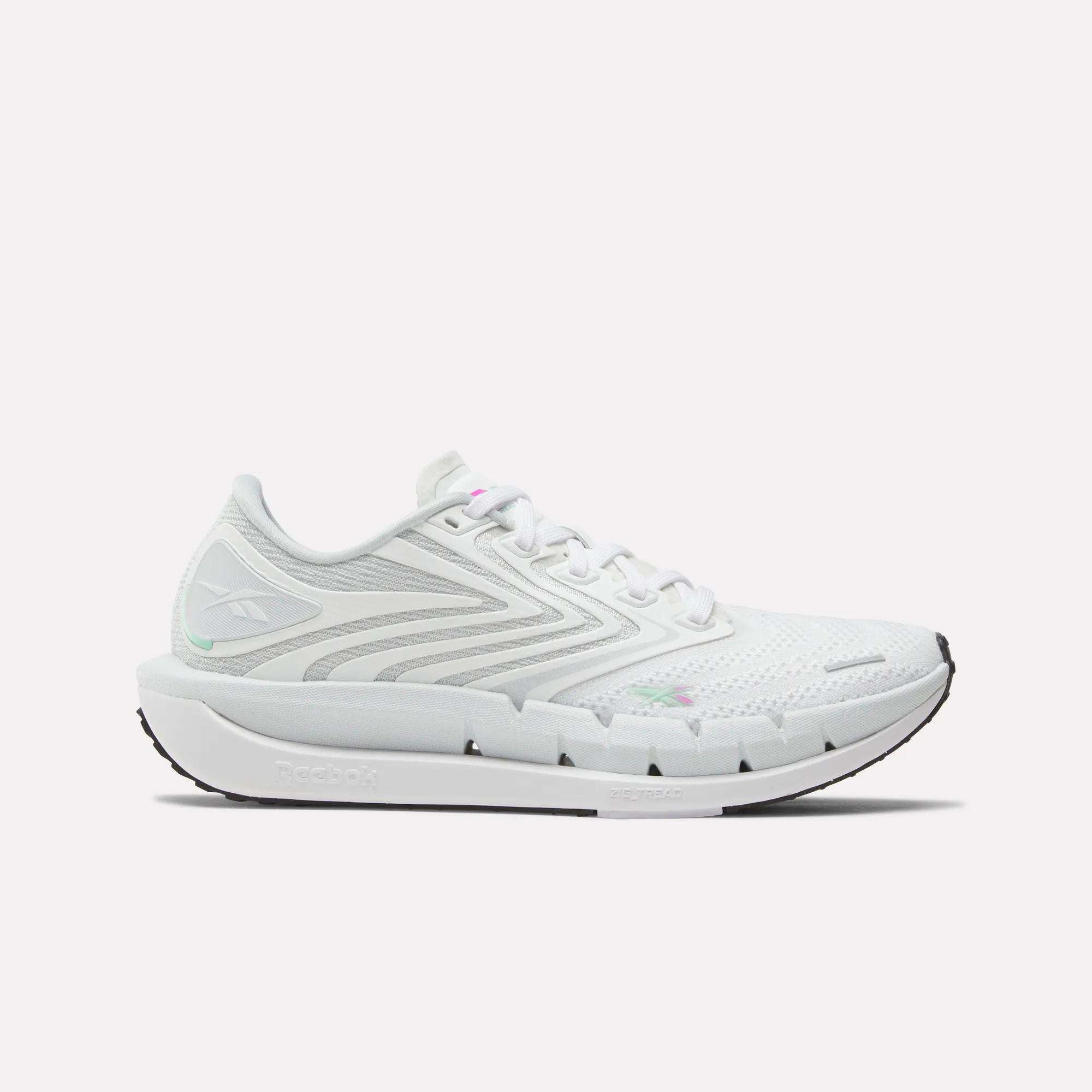 Women's FloatZig Tread Running Shoes (White/White/Pink)