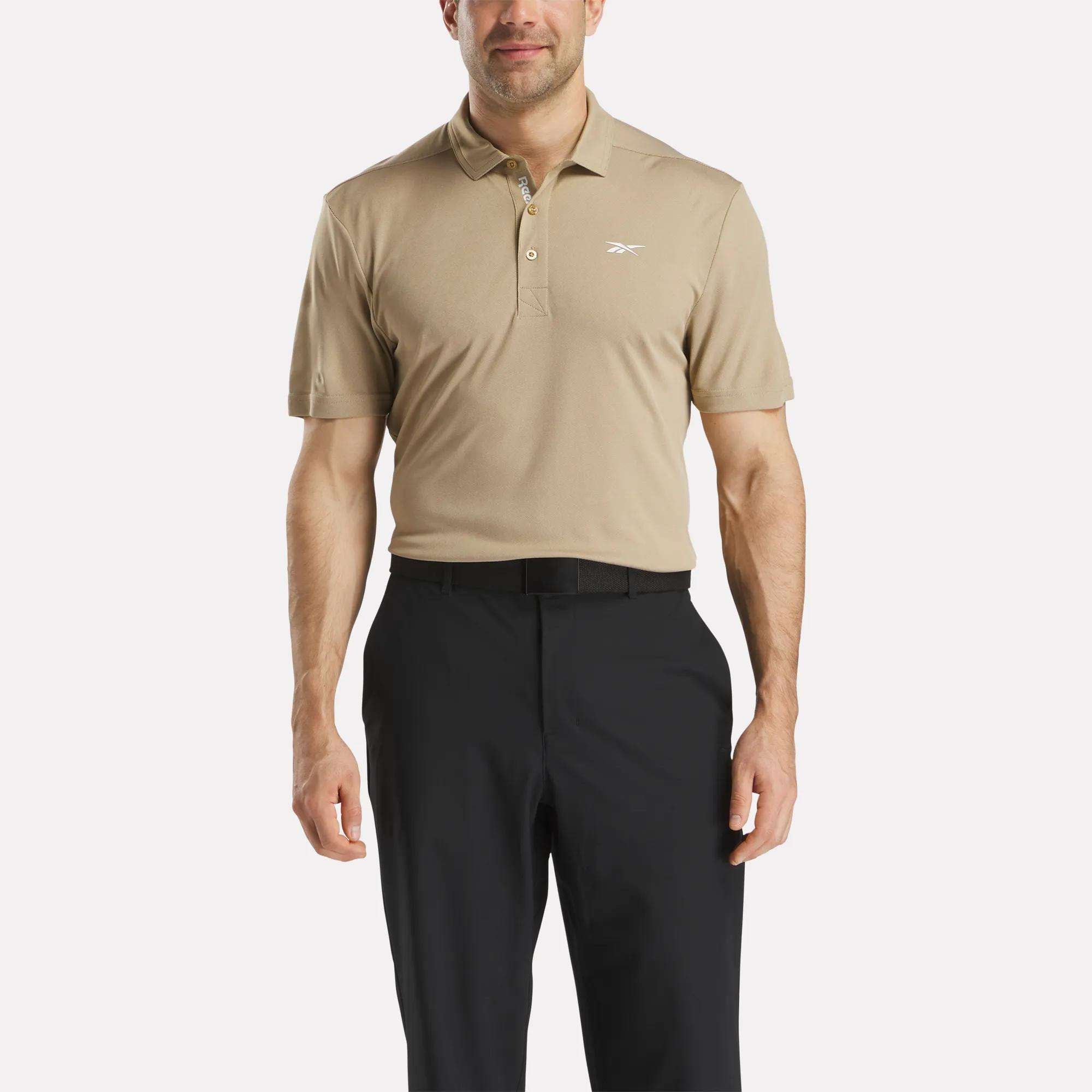 Short Sleeve Oxford Knit Pique Polo Shirt - Reebok