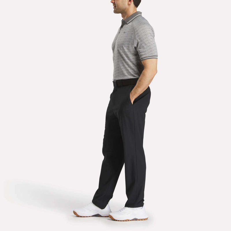 Men's Short Sleeve Tonal Vector Jacquard Polo Shirt with Tipped Rib Trim
