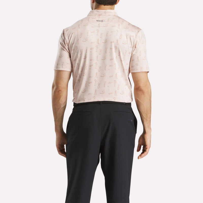 Short Sleeve Tournament Etching Print Polo Shirt