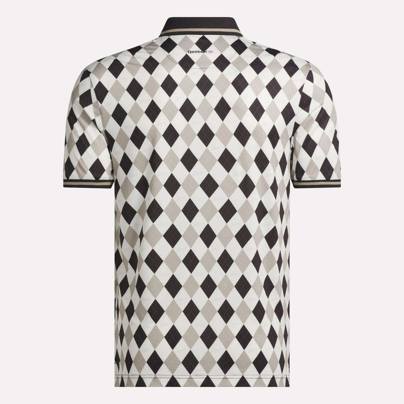 Men's Short Sleeve Vector Argyle Print Polo