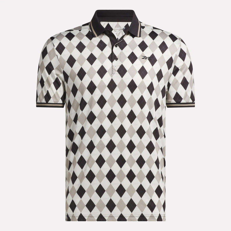 Men's Short Sleeve Vector Argyle Print Polo