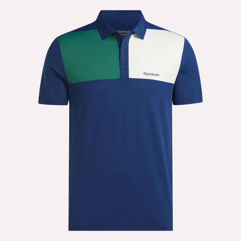 Men's Colorblock Bonded Collar Polo Shirt