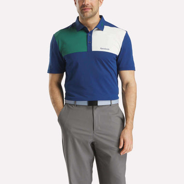 Men's Colorblock Bonded Collar Polo Shirt