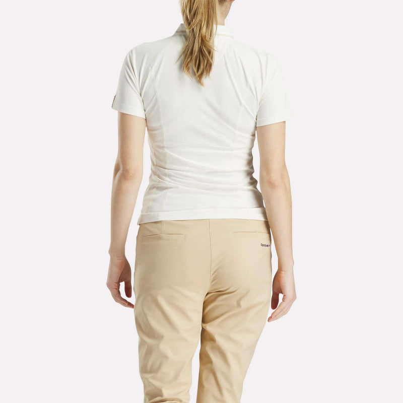 Women's Short Sleeve Zip Bodycon Golf Polo Shirt