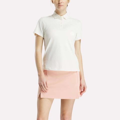 Women's Short Sleeve Stretch Pique Placket Polo Shirt