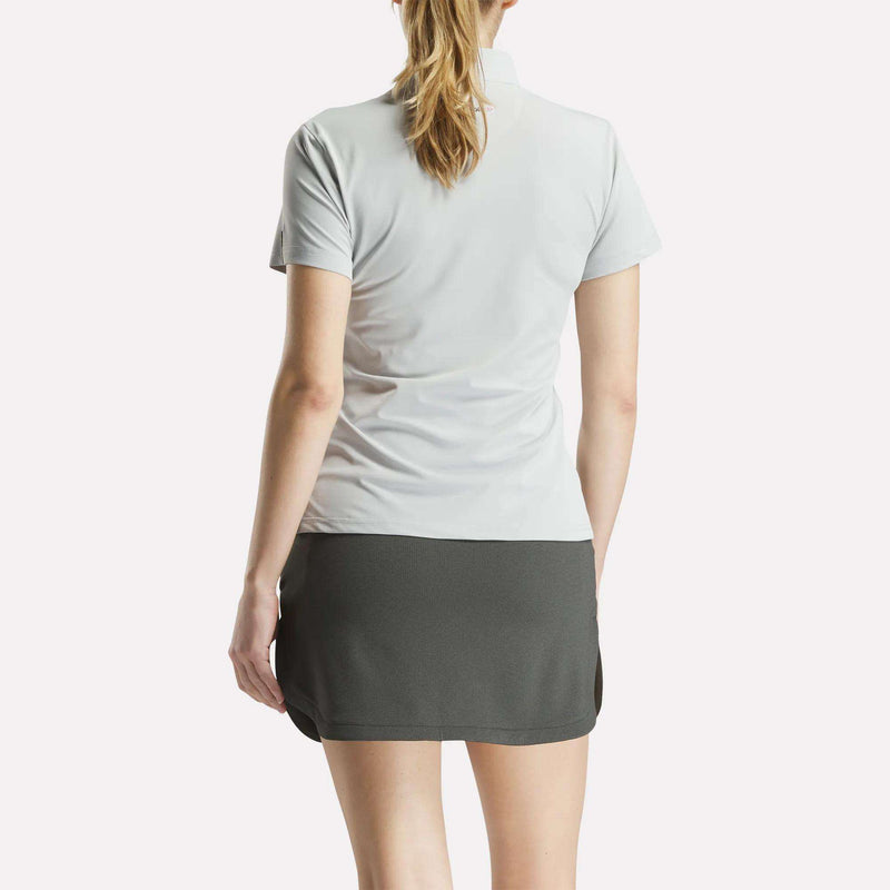 Women's Short Sleeve Stretch Pique Placket Polo Shirt