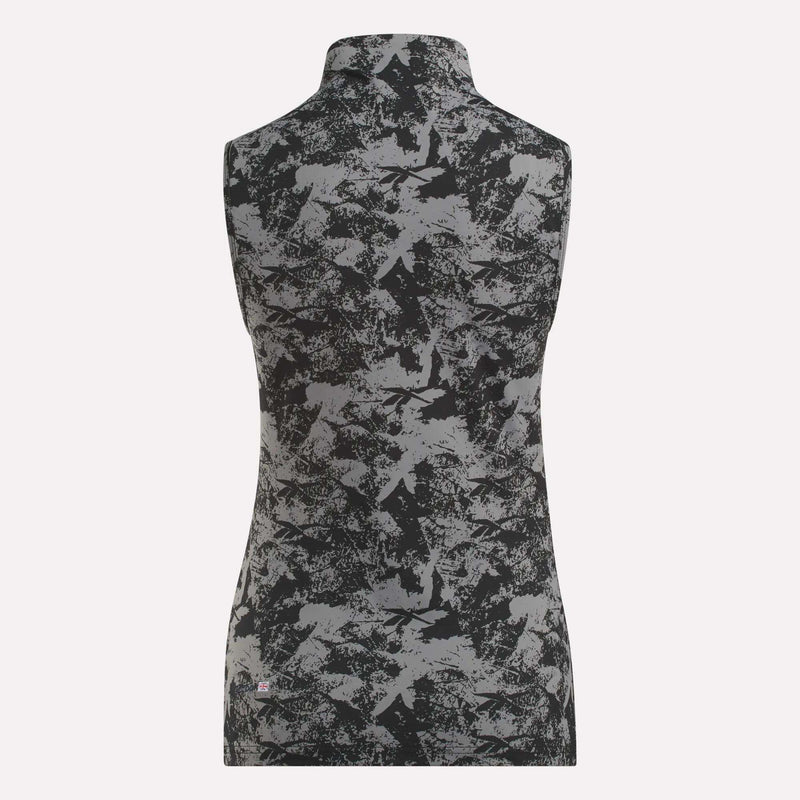 Women's Sleeveless Mock Neck Golf Top - Vector Abstract Print