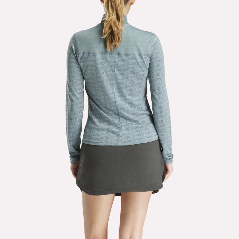Women's Long Sleeve Engineered Vector Jacquard 1/4 Zip Golf Pullover Top