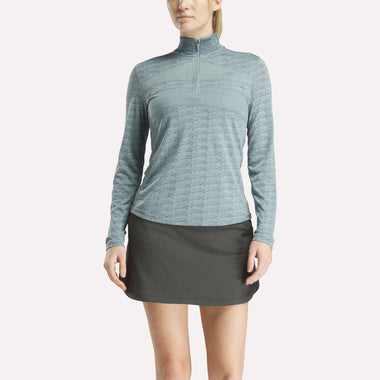 Women's Long Sleeve Engineered Vector Jacquard 1/4 Zip Golf Pullover Top
