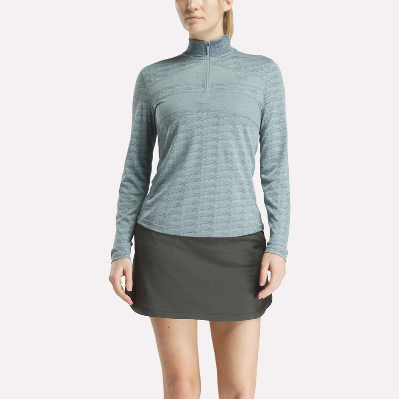 Women's Long Sleeve Engineered Vector Jacquard 1/4 Zip Golf Pullover Top