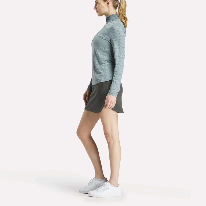 Women's Long Sleeve Engineered Vector Jacquard 1/4 Zip Golf Pullover Top