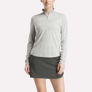 Women's Long Sleeve Engineered Vector Jacquard 1/4 Zip Golf Pullover Top