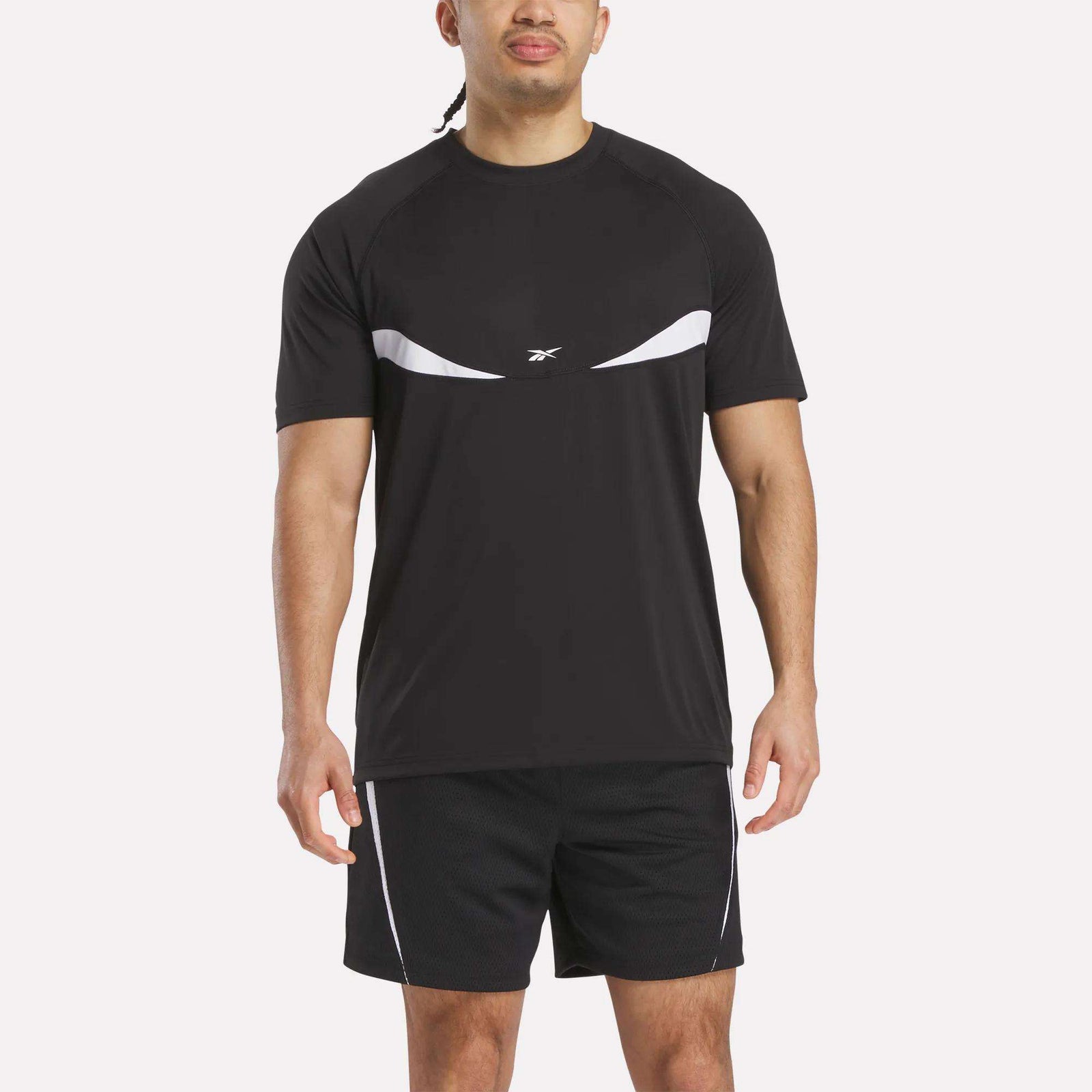 Reebok Warm-Up Basketball T-Shirt (Black/Grey 6/White)