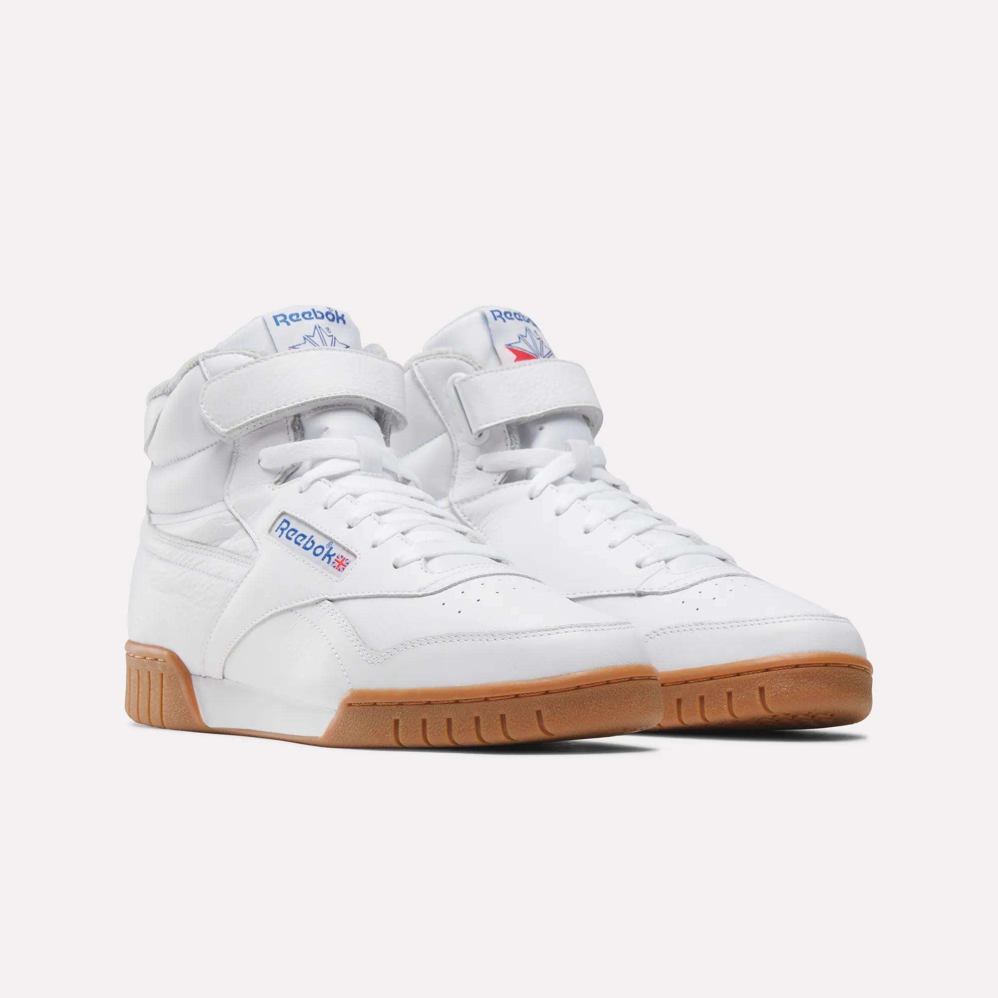 Reebok White High-Top Athletic Sneakers with Blue Toe Accents Men main image 4