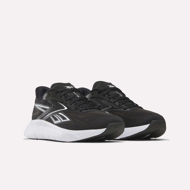 The Reebok Women's Nano Gym 2.0 Training Shoes are black with white soles and silver side logos, shown against a plain light background.