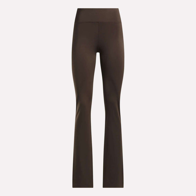 Reebok Women's High-Rise Bootcut Pants displayed against a plain light background, shown from the front.