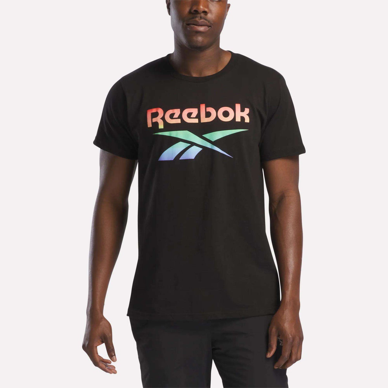Reebok Men's Vector Graphic Rainbow T-Shirt