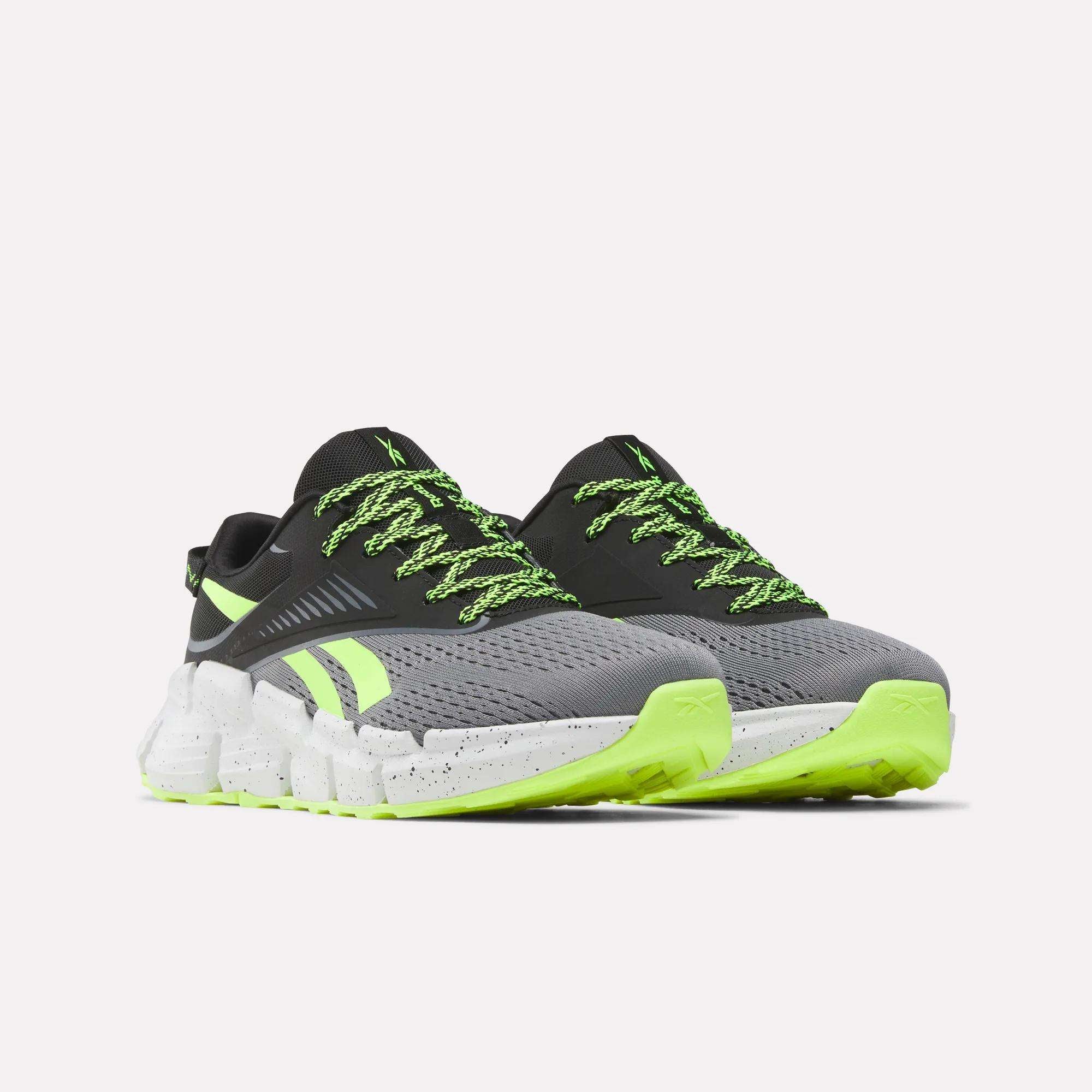 Reebok Men\'s Gray and Neon Green Running Shoes size 9 Men main image 4