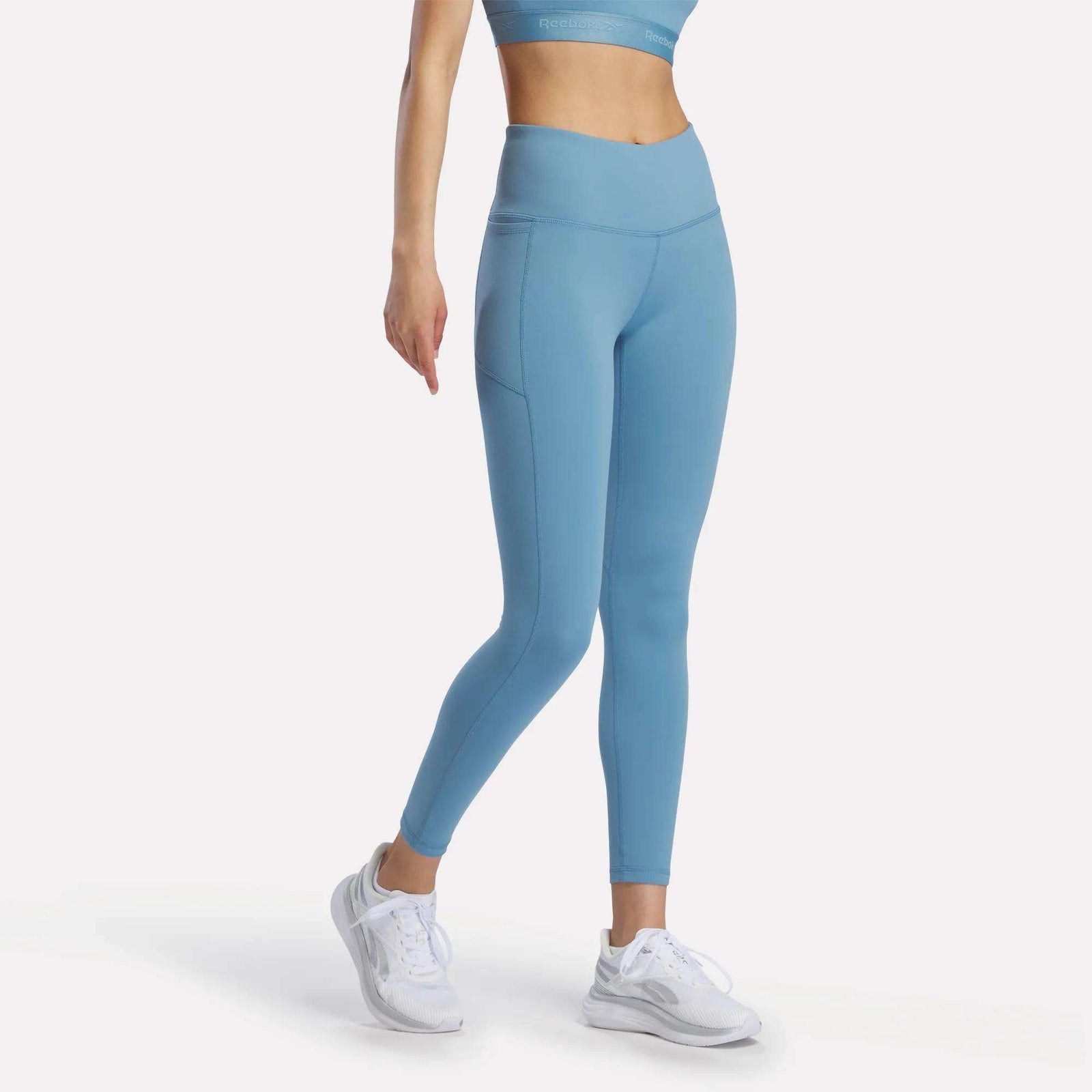 Reebok Women's Odyssey High-Rise 7/8 Leggings (Warped Blue)